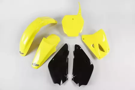 UFO plastikų rinkinys Suzuki RM 85 00-21 OEM 17 geltonas juodas - SUKIT405999K