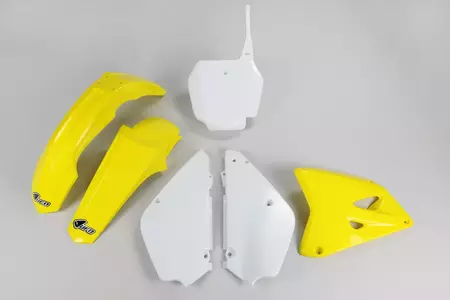 UFO-muovit Suzuki RM 85 00-21 Restyling OEM keltainen valkoinen - SUKIT405K999