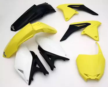UFO plastikų rinkinys Suzuki RMZ 250 13 OEM geltonos, juodos, baltos spalvos - SU415E999