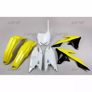 Set plastike UFO Suzuki RMZ 250 19 RMZ 450 18-19 OEM žuto bijela-1