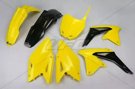 Conjunto de plástico UFO Suzuki RMZ 450 08-17 OEM 16 amarelo preto - SUKIT417999