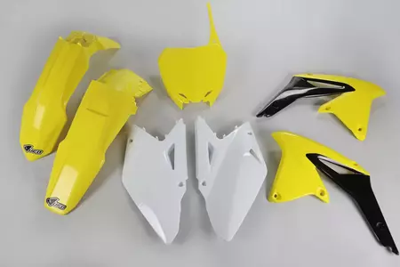 UFO plastikust komplekt Suzuki RMZ 450 09-10 OEM kollane valge must - SUKIT410999
