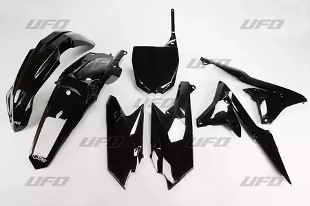 Set de materiale plastice UFO Yamaha YZF 250 12-18 YZF 450 14-17 negru - YAKIT318001