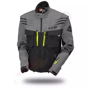 Jachetă de motocicletă enduro UFO gri negru M - GC04454EM