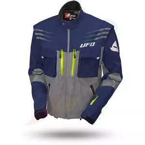 UFO Taiga giacca moto enduro blu grigio L-1