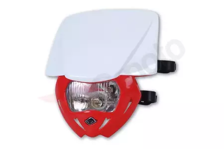 Frontkåpa lampa UFO Panther Dual homologering vit röd - PF01709W070