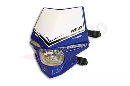 Scheinwerfer mit Lampenmaske vorne UFO Stealth LED blau Homologation-1