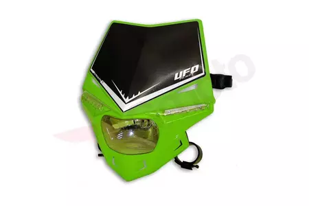 Scheinwerfer mit Lampenmaske vorne UFO Stealth Homologation grün-1