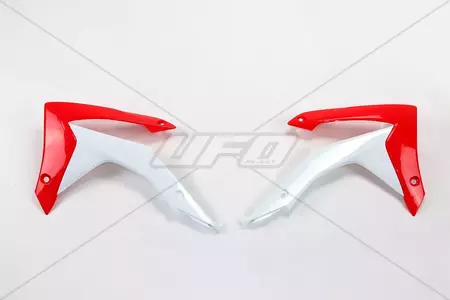 Радиаторни кожуси UFO Honda CRF 250R 14-17 CRF 450R 13-16 OEM бял червен - HO04657999