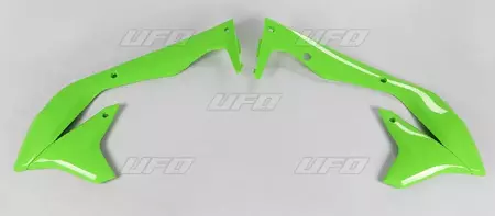 Osłony chłodnicy UFO Kawasaki KXF 450 16-17 zielone - KA04736026