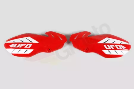 Osłony rąk handbary UFO Flame Honda CRF 250 12-17 CRF 450 12-16 czerwone białe - HO04678070