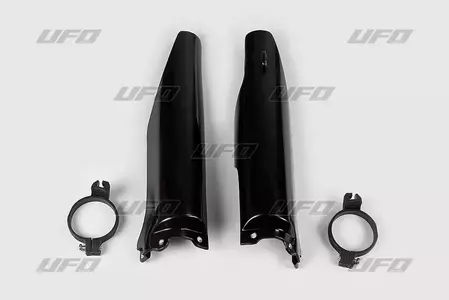 Coberturas dos amortecedores dianteiros UFO Kawasaki KX 125 250 05-14 KXF 250 04-05 preto (COM GUIAS) - KA03760001