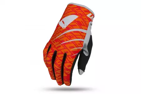 UFO Indium červené oranžové XL rukavice pre motocykle cross enduro-1