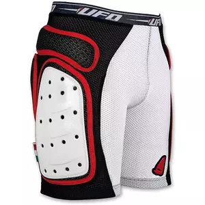 Shorts med skydd UFO vit svart röd S - PI06281BS