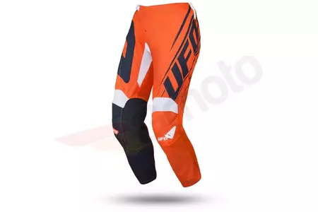 Calças UFO Vanadium Junior Kid laranja fluo 30 para motociclismo cross enduro-1