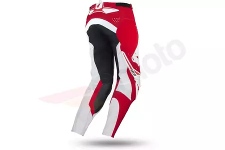 Spodnie motocyklowe cross enduro UFO Frequency Slim czerwony biały S-2