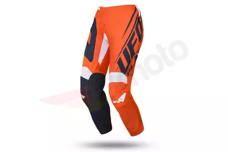 Motocyklové cross enduro kalhoty UFO Vanadium orange Fluo M - PI04471FFLU50