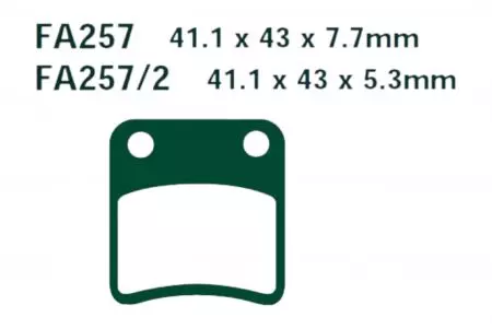 Plaquettes de frein EBC SFA 257/2 (2 pièces) - SFA257/2