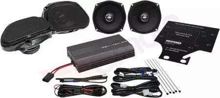 Első/hátsó hangszórókészlet és 4 csatornás 200 W-os erősítő Hogtunes - REV450RGUKIT-AA