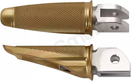 Zlaté hliníkové opěrky nohou Speed Merchant - SM-HDSTSPG