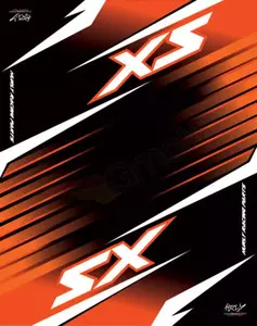 Mata chłonna dywanik SX 80 cm x 100 cm Hurly czarny/pomarańczowy/biały - MAT80100SX