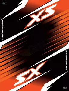 Mata chłonna dywanik SX 160 cm x 210 cm Hurly czarny/pomarańczowy/biały - MAT160210SX