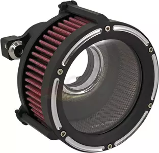 Vzduchový filter s vysokým prietokom s puzdrom čiernej farby Trask - TM-1022-RC