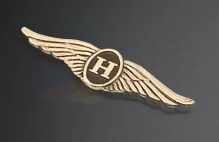 Flügel-Emblem flach Show Chrom gold - 2-8