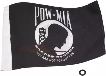 POW/MIA Prikaži Chrome zastavu crno/bijelo - 4-240 POW