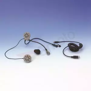 Helm headset met kabel Chroom - 13-201