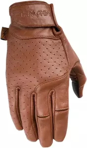 Кафяви кожени ръкавици за мотоциклет Siege от Thrashin Supply Co L-1