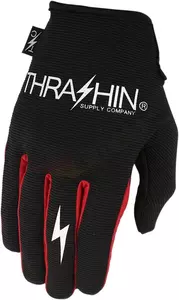 Stealth Thrashin Supply Co motociklininko pirštinės juodos ir raudonos spalvos S-1