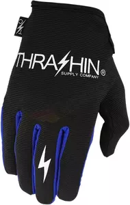 Luvas de motociclismo Stealth Thrashin Supply Co pretas e azuis L-1