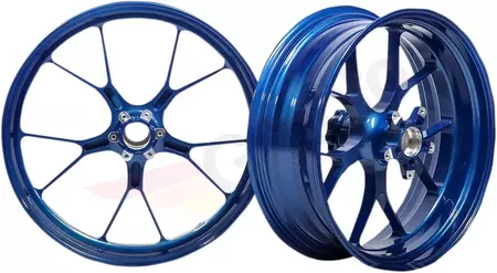 Hliníkové ráfky Titax modré barvy s nástavcem na řetězové kolo - RWBL400