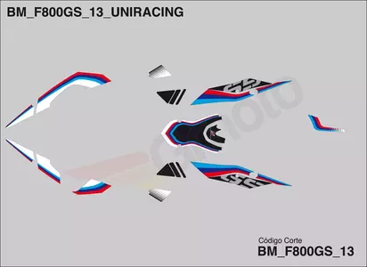Комплект стикери Uniracing BMW F800 GS-1