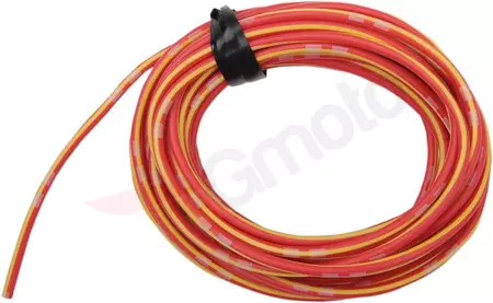 Spīdīgs elektriskais kabelis 14A 4mb sarkans/dzeltens - 16-687