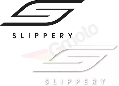 Slippery Buchstaben Aufkleber weiß und schwarz - 4320-2456