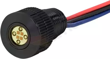 LED diody PYBN brzdová / řidičská / směrová světla sada lesklá černá - BOLTS-DRL-B