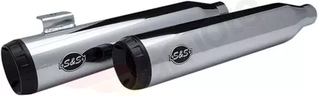S&S Cycle хромирани + черни накрайници на шумозаглушителите-4