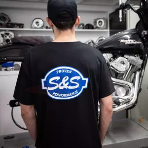 Heren Pocket S&S Cycle T-shirt zwart S-2