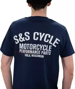 Heren Navy S&S Cycle T-shirt marineblauw XXL-2
