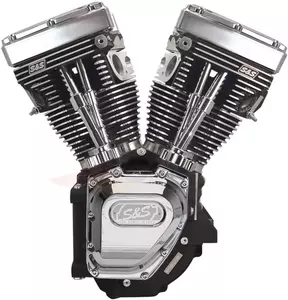 T124HC sērijas garā bloka S&S Cycle pilnīgs motors melns - 310-0282A