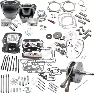 Moottorisarja 124'' Hot Set-Up Kit Twin Cam 91cc Wrinkle S&S Cycle musta - 900-0569