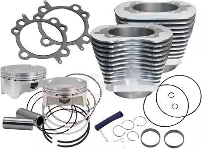 3.937'' Big Bore cylinder set with CP Pistons 4.937'' 4-3/8'' 920-0100 S&S Cycle silver - 910-0480