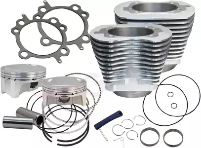 3.937'' Big Bore cylinder set with CP Pistons 4.937'' 4-3/8'' 920-0101 S&S Cycle silver - 910-0482