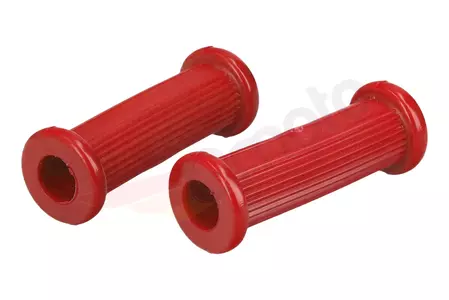 Poggiapiedi del conducente in gomma rosso 2 pezzi design originale Simson - 546413