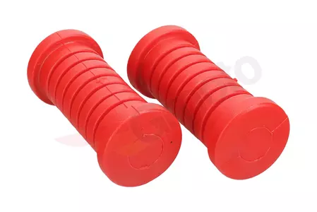 Goma del reposapiés del conductor rojo 2 piezas nuevo tipo MZ ETZ 150 250 251 - 546435