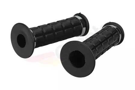 Gumičky řídítek černé pár s chromovanými pásky Simson-3