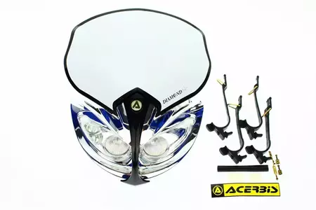 Scheinwefer Motorradlampe Acerbis Diamond verchrommt-1