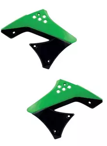 Tapas laterales depósito Acerbis Kawasaki KXF 450 09-11 verde/negro - 001313.553.009